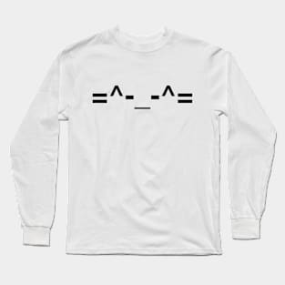 ASCII Cat (Black) Long Sleeve T-Shirt